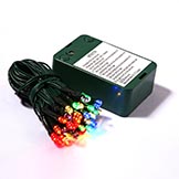 35 B/O LED Lights on a Sensor/Timer with 5 inch Spacing: Multi-Colored