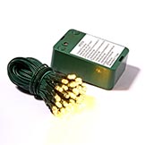 35 B/O LED Lights on a Sensor/Timer with 5 inch Spacing: Clear