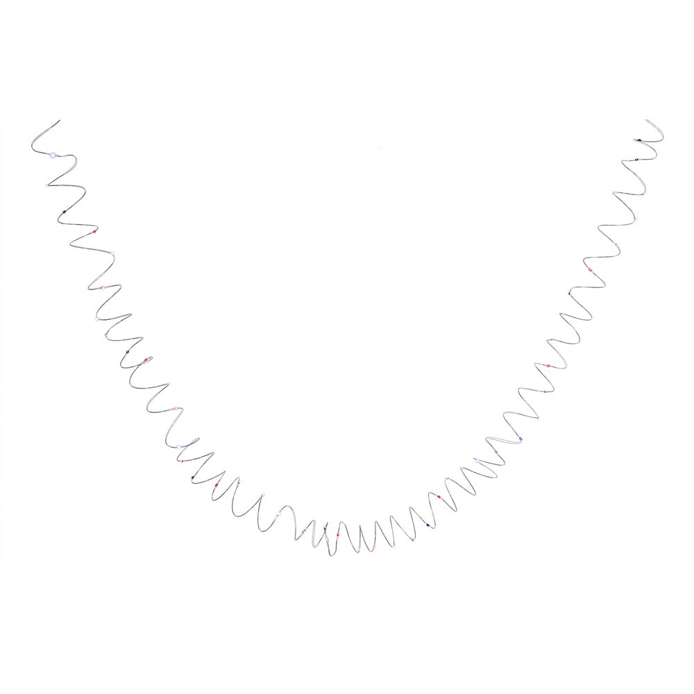 19 foot LED Curly Wire Light with inch Lead Wire and inch Spacing
