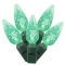 25 foot C6 LED Light Strand with 6 inch Spacing on Green Wire: Green