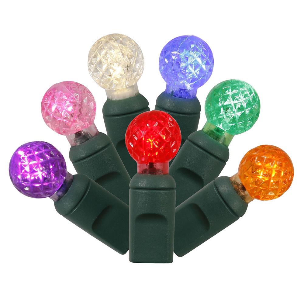 25 foot 50 G12 LED Light Strand with inch Spacing on Green Wire