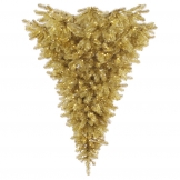 6 foot Hanging Champagne Upside Down Christmas Tree: Clear LEDs