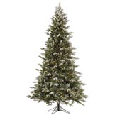6.5 foot PE/PVC Frosted Balsam Fir Tree: Lights