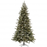 6.5 foot PE/PVC Frosted Balsam Fir Tree: Lights