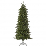 4.5 foot PE/PVC Carolina Pencil Spruce Tree: Clear LEDs