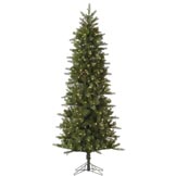 7.5 foot PE/PVC Carolina Pencil Spruce Tree: Lights