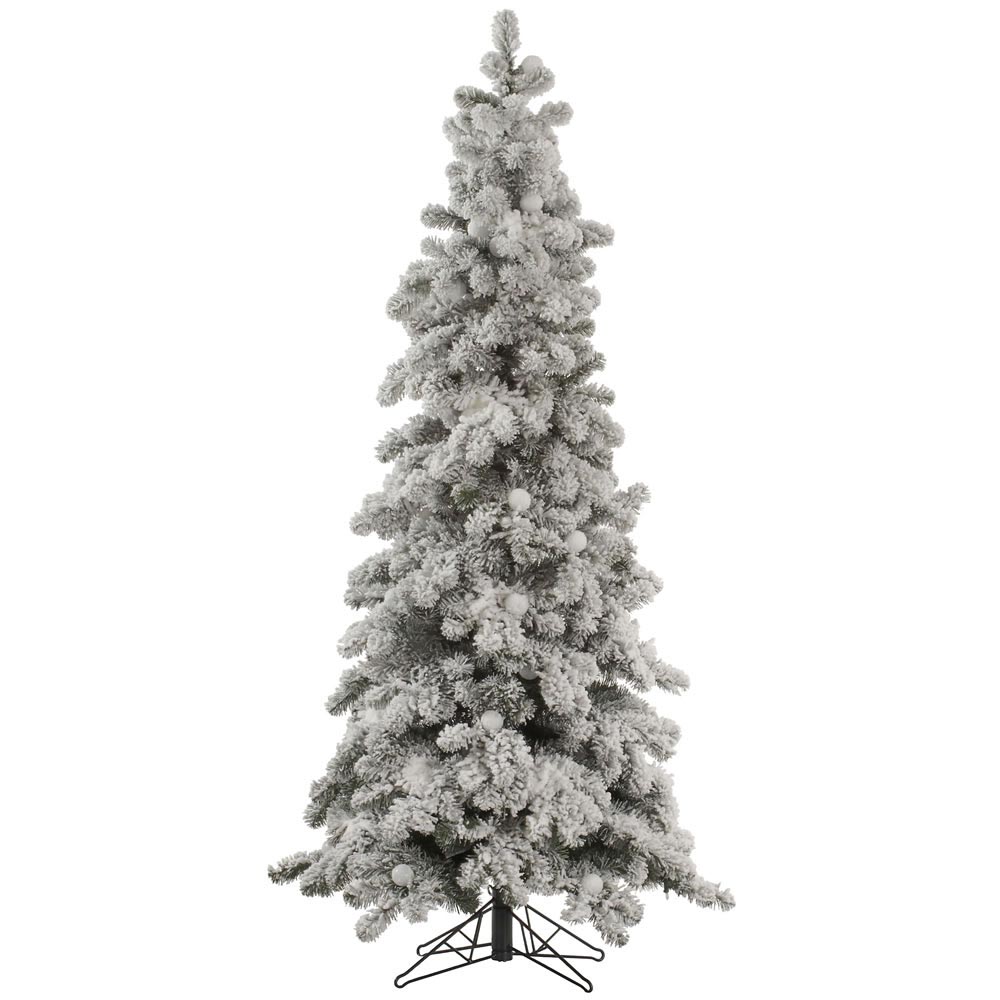 Flocked Kodiak Tree: Italian & G40 LED Lights