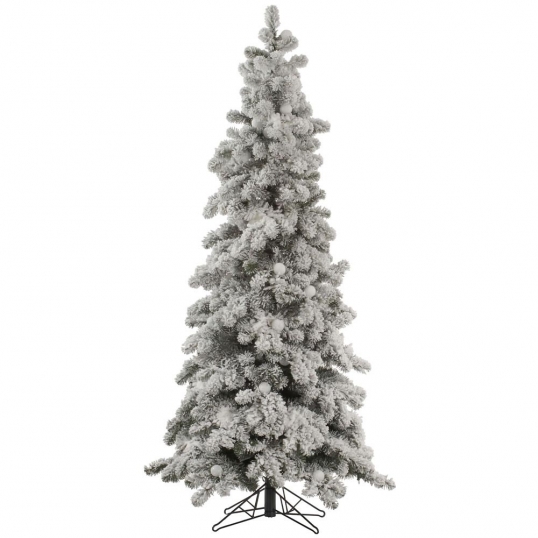 8 Foot Medium Flocked Kodiak Spruce Tree Unlit 8 Foot Medium Flocked Kodiak Spruce Tree Unlit