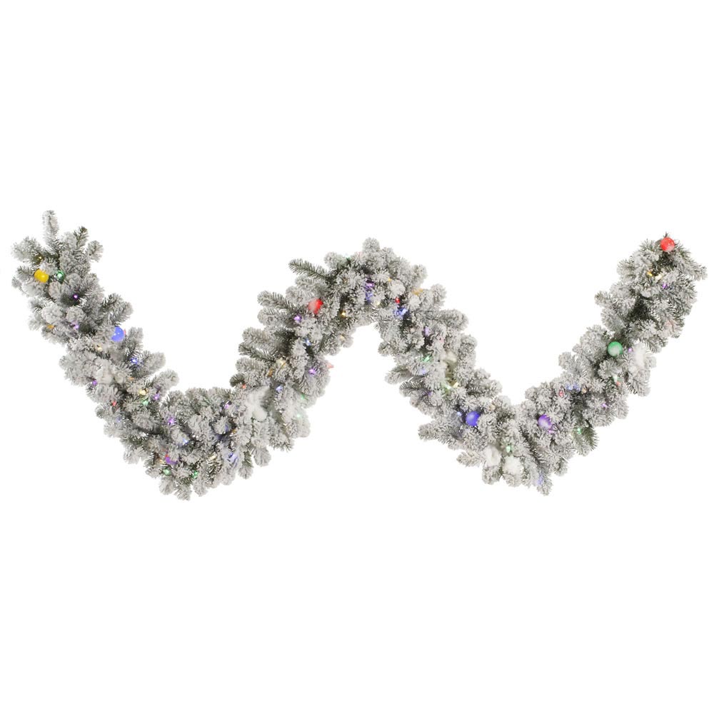 Flocked Kodiak Garland