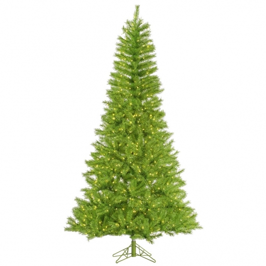 6.5 foot Lime Green Tinsel Christmas Tree: Pre-lit