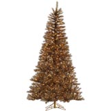10 foot Gold Metal Mixed Tinsel Christmas Tree: Lights