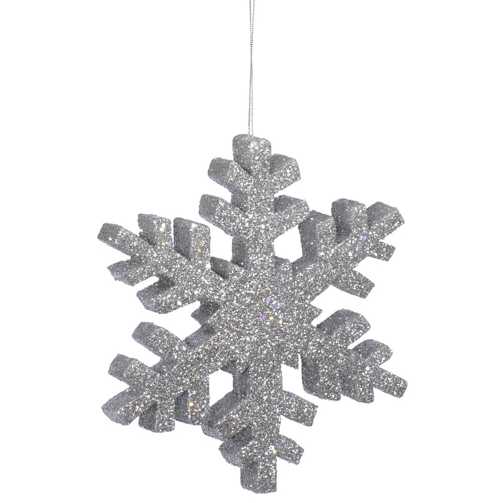 Glittered Christmas Snowflake: Multiple Color Options