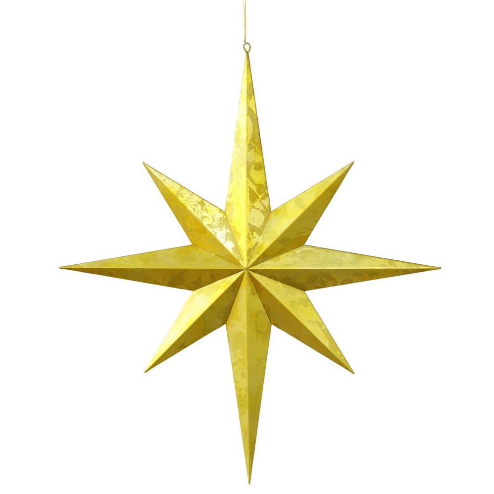 23.5 Inch Outdoor Gold Foil Candy Christmas Star Ornament