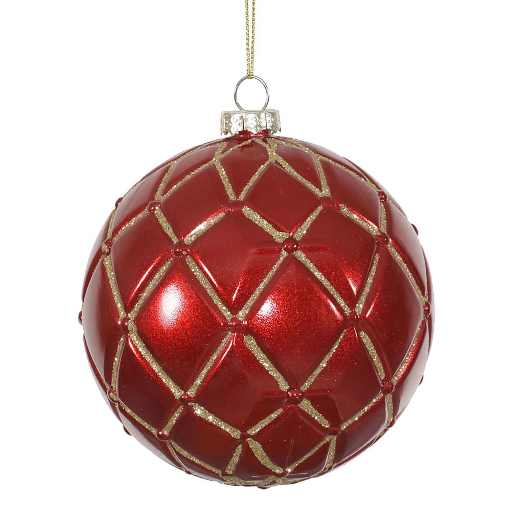 inch Christmas Net Ball Ornament: Multiple Color Options