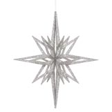 16 inch Silver 3D Glitter Christmas Star Ornament