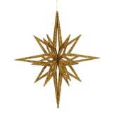 16 inch Gold 3D Glitter Christmas Star Ornament