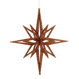 16 inch Copper 3D Glitter Christmas Star Ornament