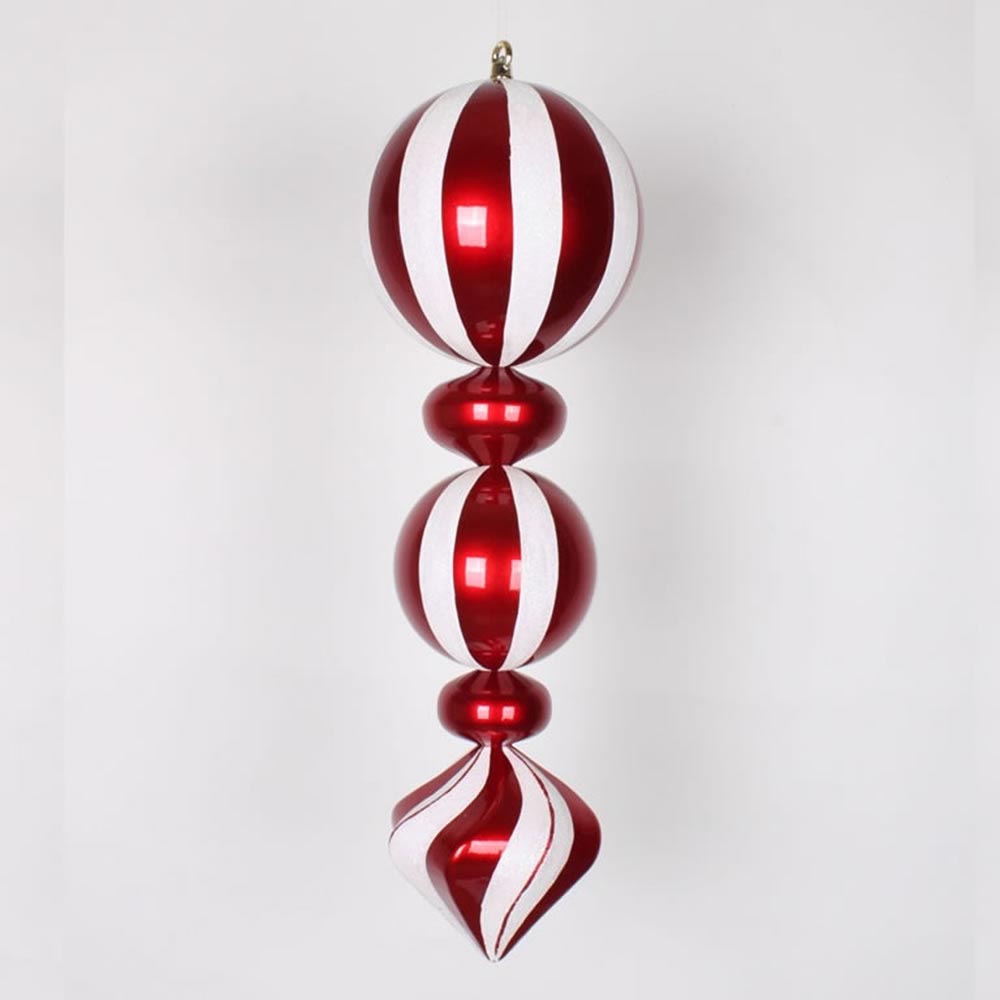 Chevron Finial Christmas Finial Ornament: