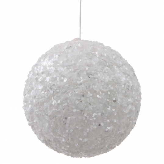 4.75 inch Sparkle Sequin Kissing Christmas Ball Ornament