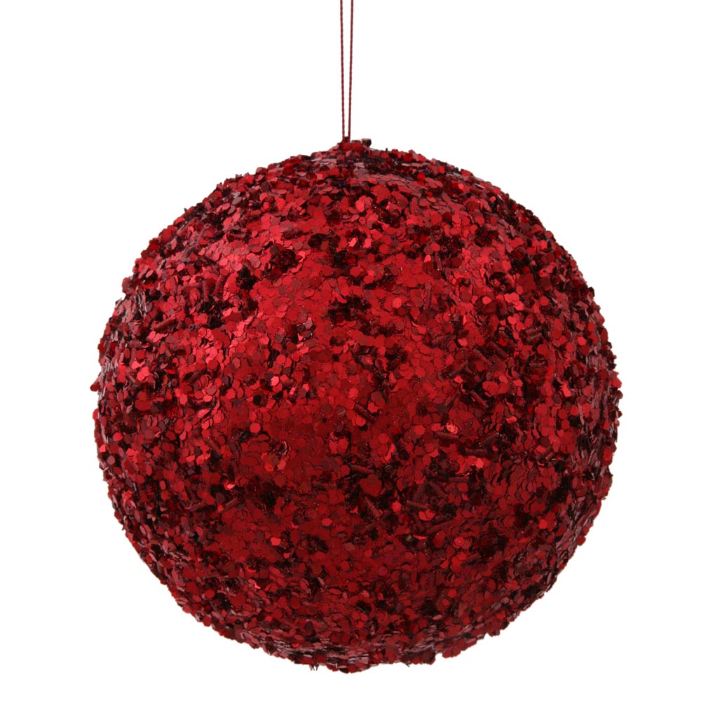 inch Sparkle Sequin Christmas Kissing Ball Ornament: Multiple Colors