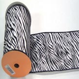 10 yard Lame Velvet Black Zebra Ribbon: Multiple Colors