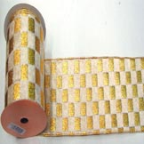10 yard Check Lame Christmas Ribbon: Multiple Colors