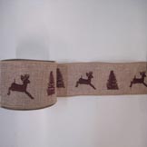 Natural Burlap Brown Decor Ribbon: Multiple Colors