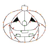 48 x 34 inch Pumpkin Wire Silhouette: C7 Lights