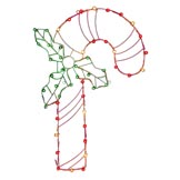 48 x 32 inch Candy Cane Wire Silhouette: C7 Lights
