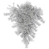 3 foot Alberta Flocked Teardrop: Unlit