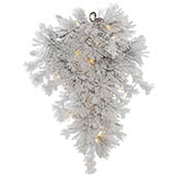 3 foot Alberta Flocked Teardrop: Clear LEDs