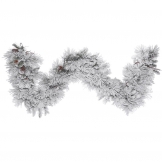 9 foot Alberta Flocked Garland: Unlit