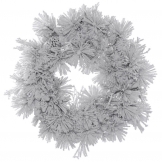 30 inch Alberta Flocked Wreath: Unlit