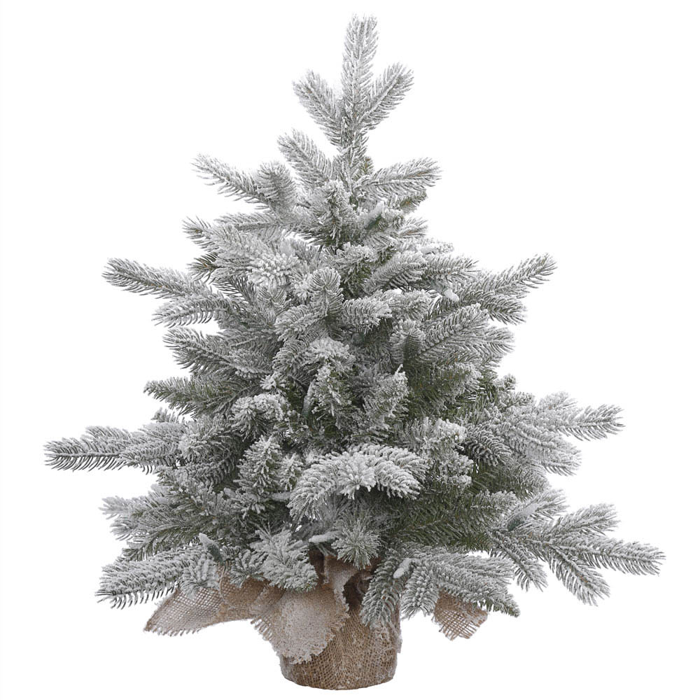 PE/PVC Frosted Sable Pine Tree in Burlap Base