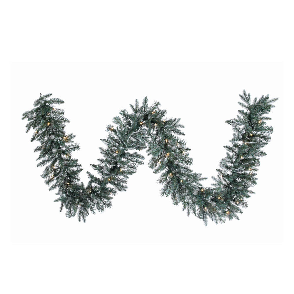 PE/PVC Crystal Balsam Frosted Fir Garland