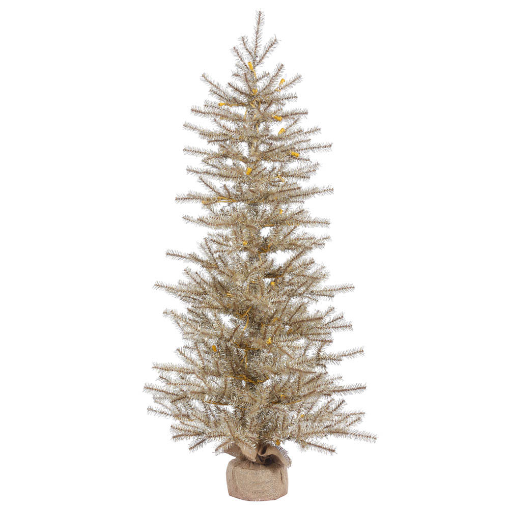 Mocha Tabletop Tinsel Tree