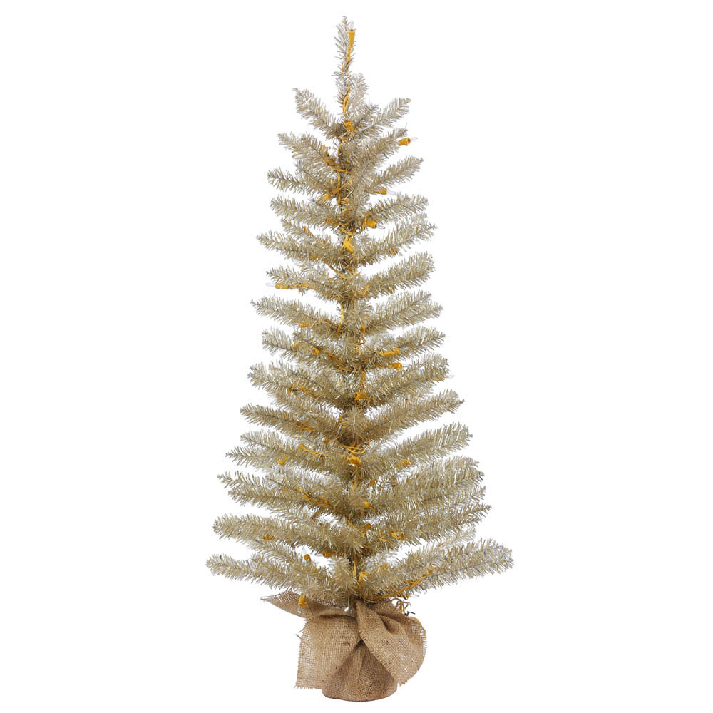 Champagne Tabletop Tinsel Tree