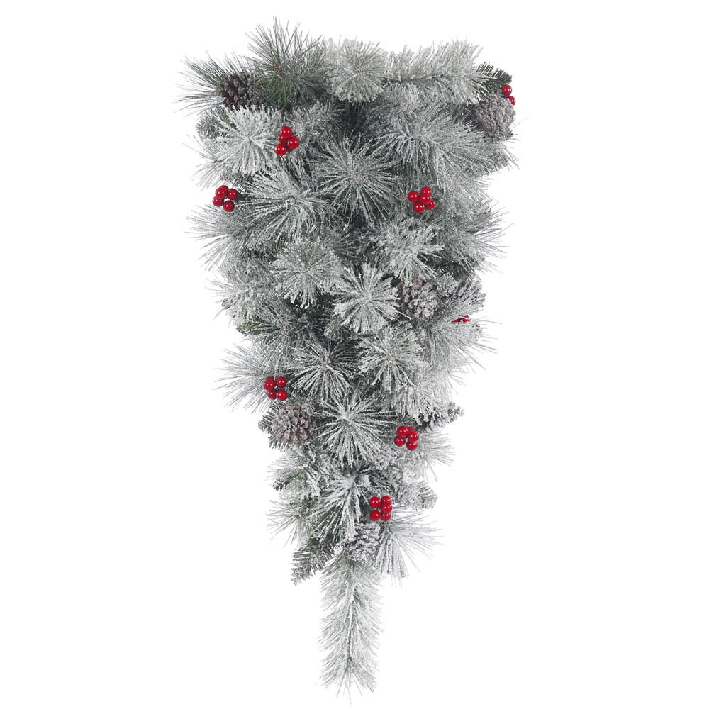 PVC, Hard Needle Frosted Mix Berry Pine Teardrop