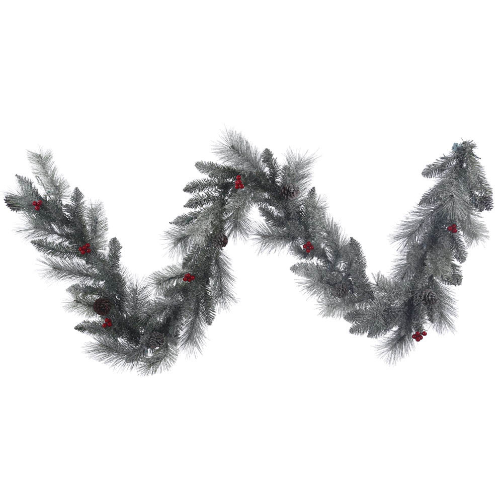 PVC, Hard Needle Frosted Mix Berry Pine Garland
