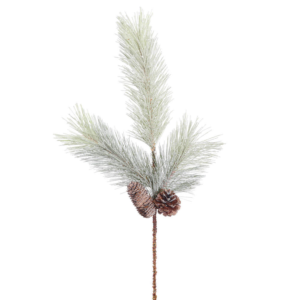PVC, Hard Needle Frosted Bellevue Pine Spray
