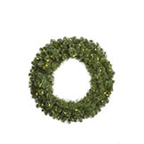 36 inch Grand Teton Double Sided Wreaths Pine Wreath: Clear LEDs