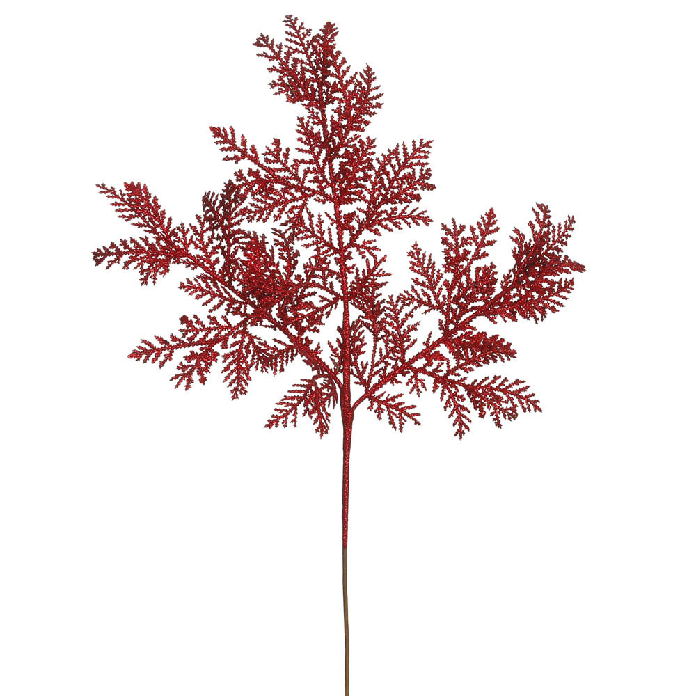 inch Glitter Cypress Spray (Set of 12)