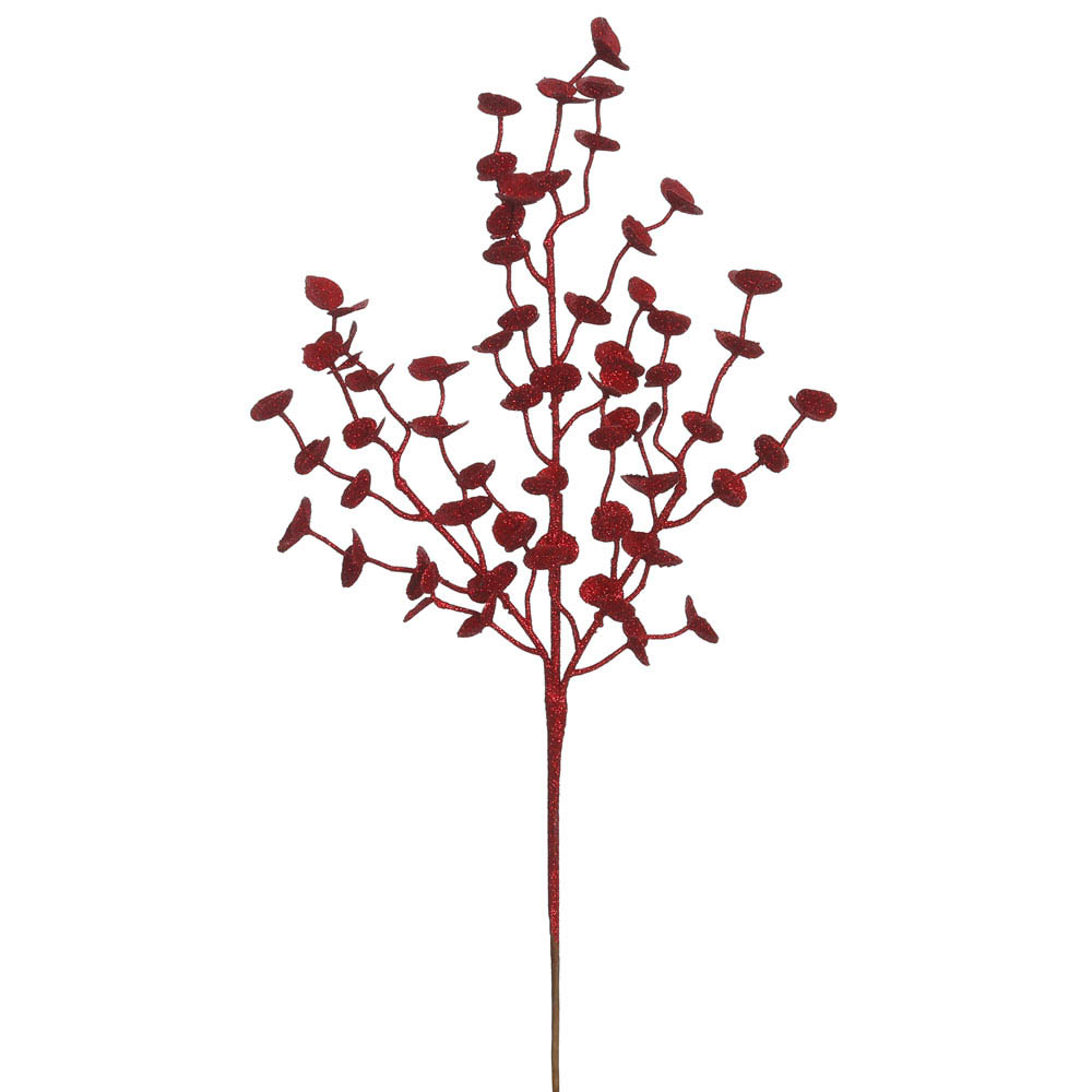 inch Glitter Eucalyptus Spray (Set of 12)