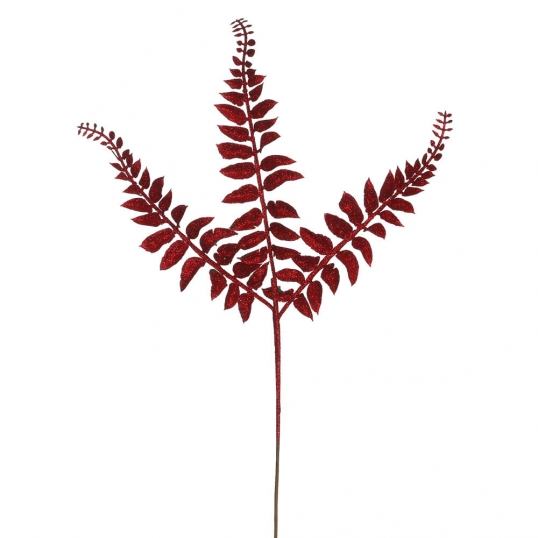 22 inch Glitter Locust Fern Spray (Set of 12)