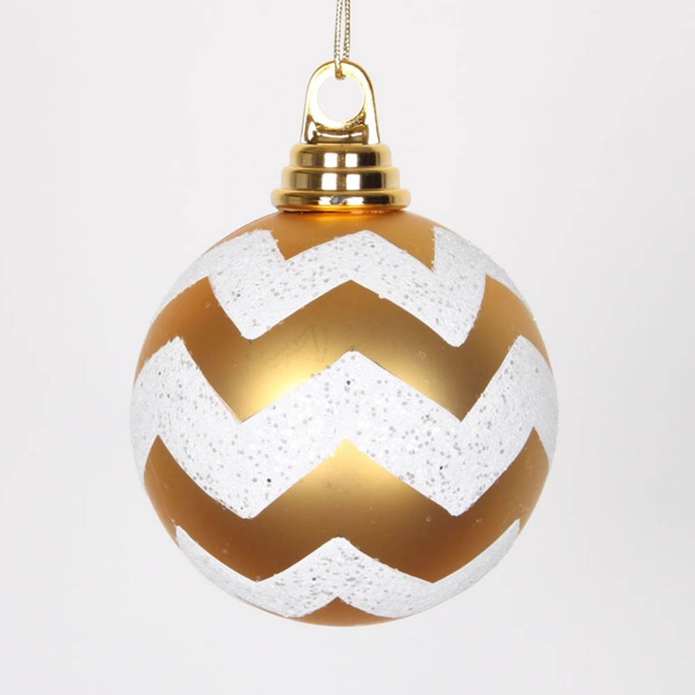 inch Matte Glitter Ball Ornament (Set of 4)