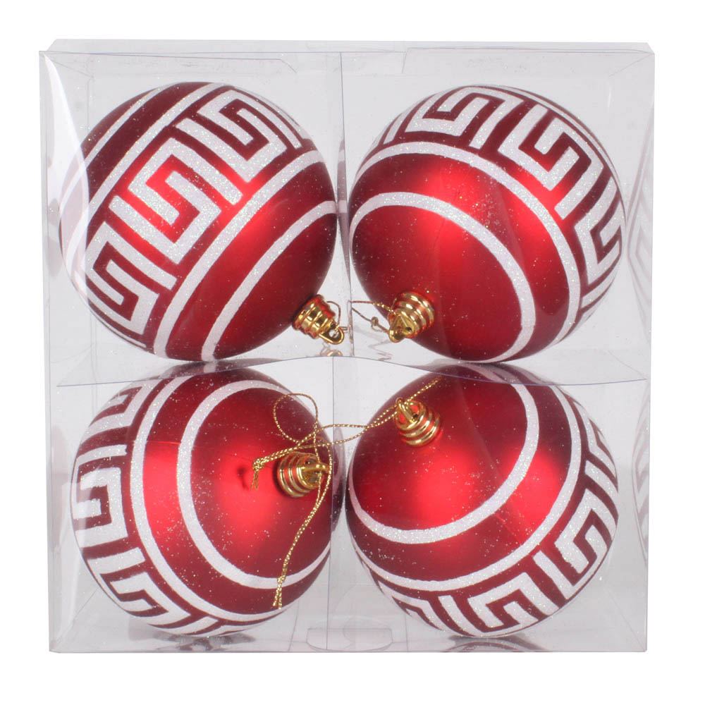 inch Glitter Ball Ornament (Set of 4)