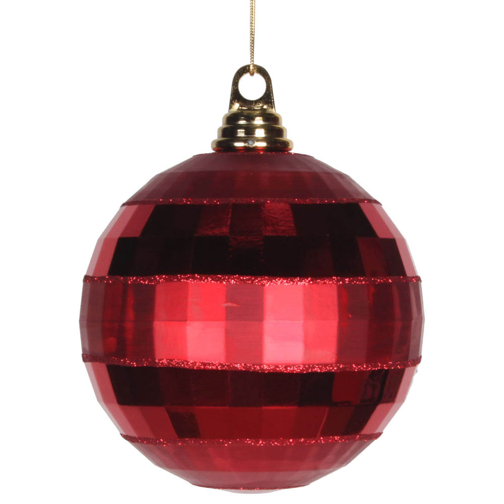 inch Shiny-Matte Mirror Ball Ornament