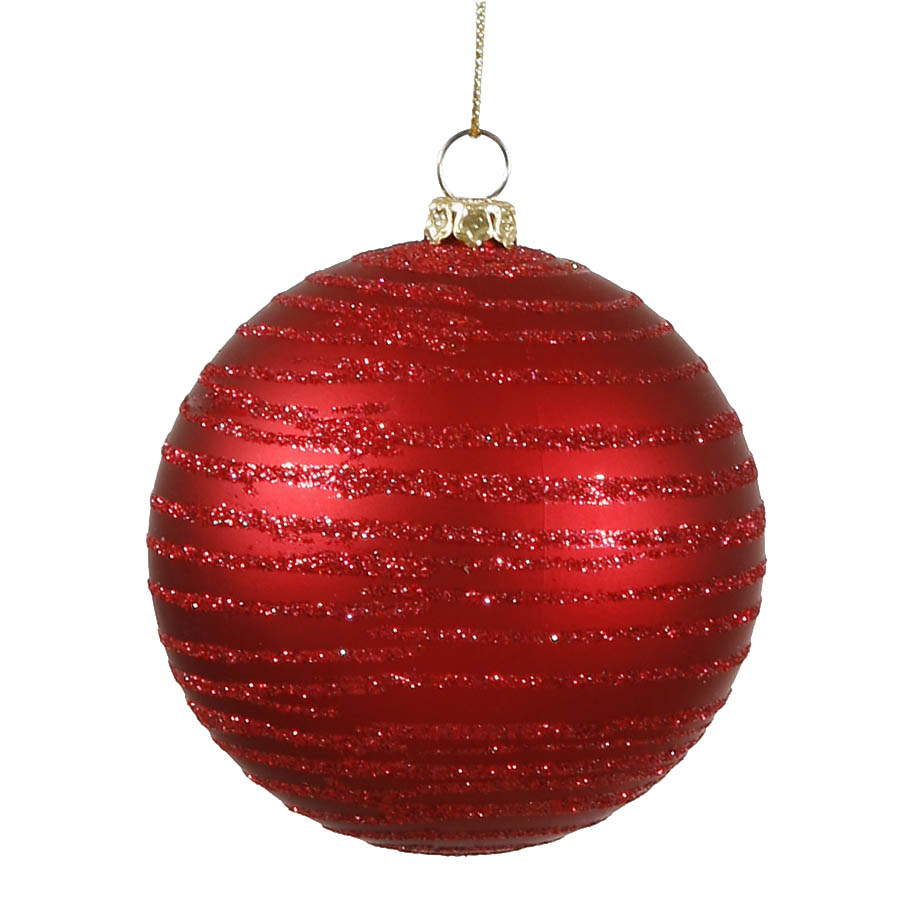 inch Matte-Glitter Ball Ornament (Set of 4)
