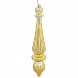 14 inch Shiny Gold UV Protected Tear Drop Finial Ornament (Set of 2)
