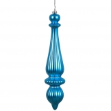 14 inch Shiny Turquoise UV Protected Tear Drop Ornament (Set of 2)